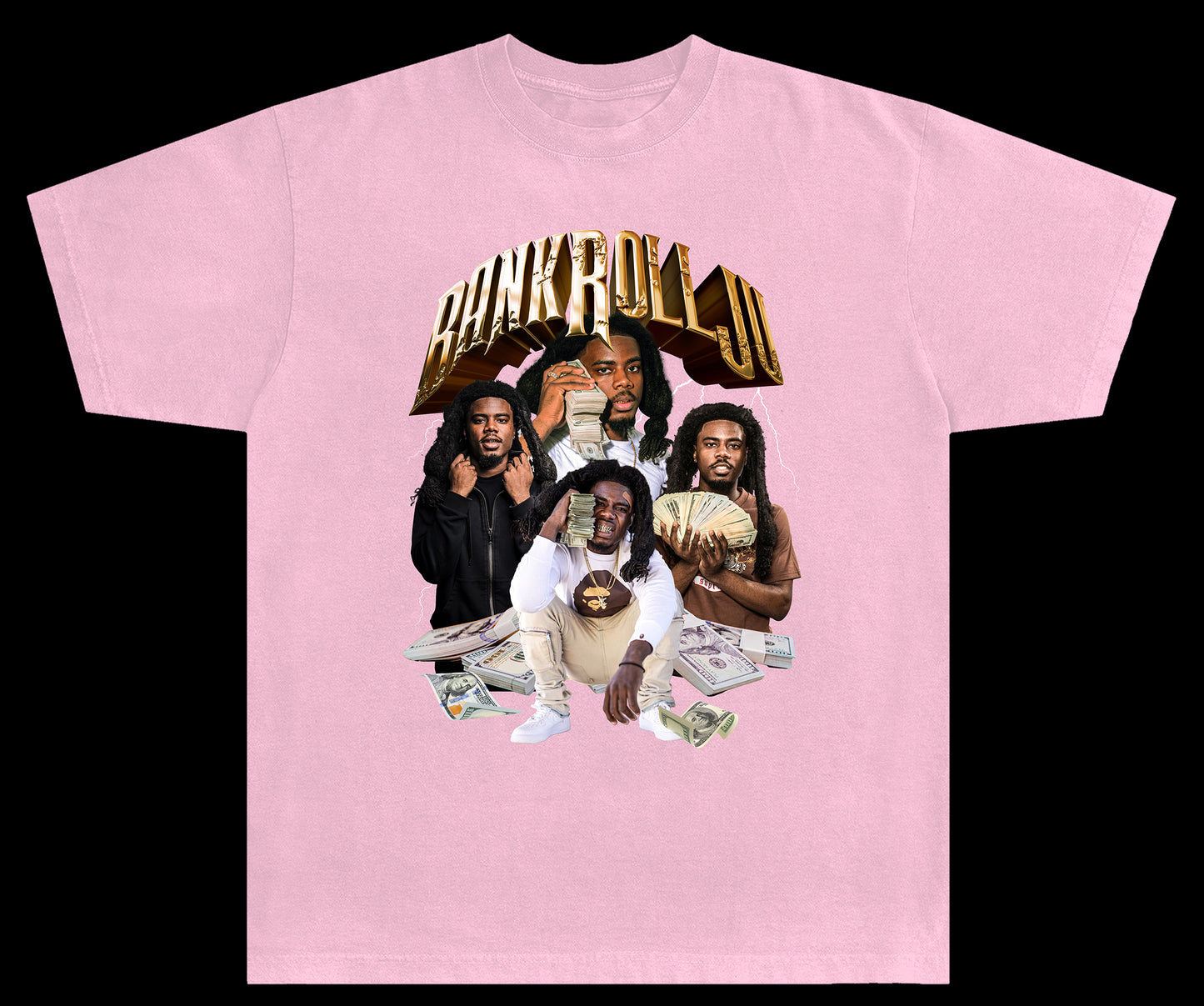 Exclusive BankRollJu Graphic Tee (Pink)